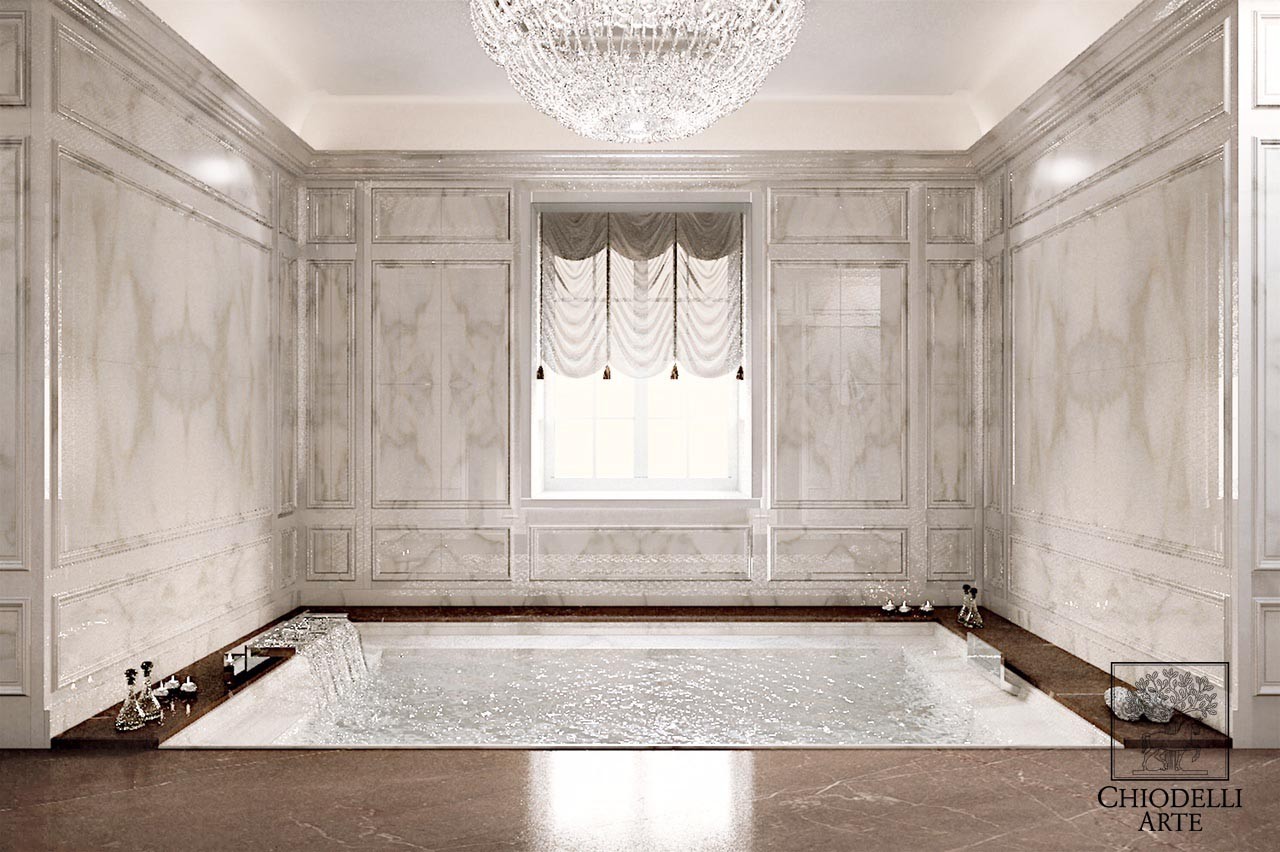 A refreshing alabaster bathroom - التصميم الداخلي